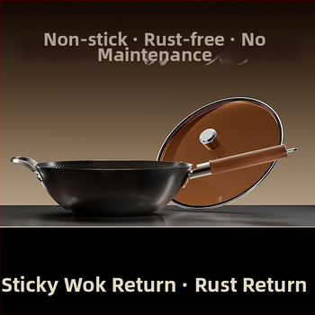 Ketaus wokas su nelipniu paviršiumi, su vienu dugnu, suderinamas su visomis viryklėmis