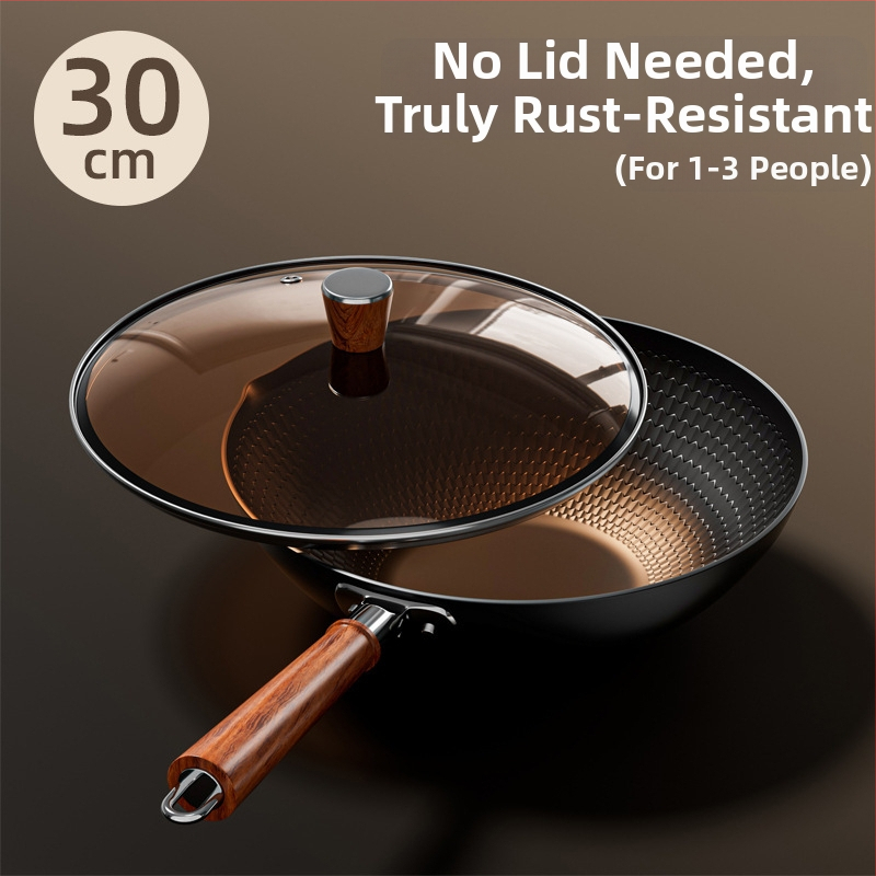 Ketaus wokas su nelipniu paviršiumi, su vienu dugnu, suderinamas su visomis viryklėmis