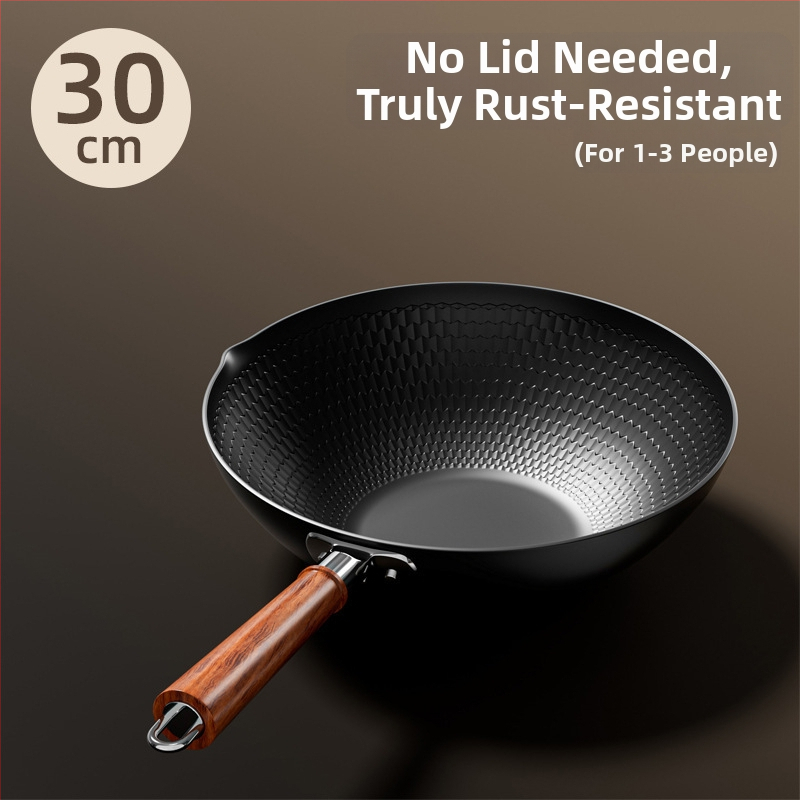 Ketaus wokas su nelipniu paviršiumi, su vienu dugnu, suderinamas su visomis viryklėmis