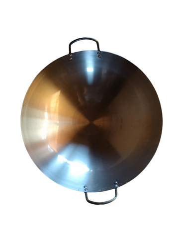 Kaltas geležies wok, kinų stiliaus, apvalus dugnas, gylis 12 cm, suderinamas su visomis viryklėmis