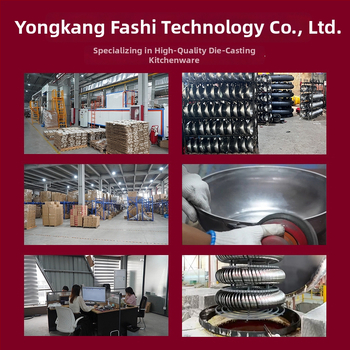 Keptuvė kepimui / plokščioji keptuvė – gryna geležis, kinų stilius, daugiapakopis dugnas, stiklinis dangtelis, modelis FS-CS-024