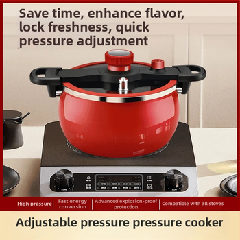 Emalijuotas geležies sriubų puodas su dvigubais rankenėlėmis, talpa 5 L ar daugiau, stiklinis dangtis, suderinamas su dujinėmis ir indukcinėmis plokštėmis