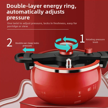 Emalijuotas geležies sriubų puodas su dvigubais rankenėlėmis, talpa 5 L ar daugiau, stiklinis dangtis, suderinamas su dujinėmis ir indukcinėmis plokštėmis