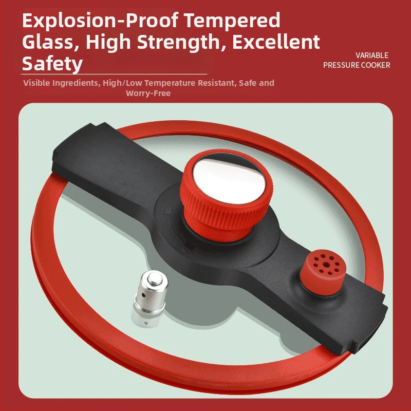 Emalijuotas geležies sriubų puodas su dvigubais rankenėlėmis, talpa 5 L ar daugiau, stiklinis dangtis, suderinamas su dujinėmis ir indukcinėmis plokštėmis