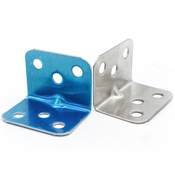 Nerūdijančio plieno 90° L formos kampinis laikiklis baldams – šlifuota paviršia, skirta lentynoms ir stalams