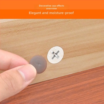 Dekoratyvinis dangtelis baldų jungčiai, trijų į vieną, ekscentrinis dangtelis, plastikas, 3D spausdinimas, modelis cz-001