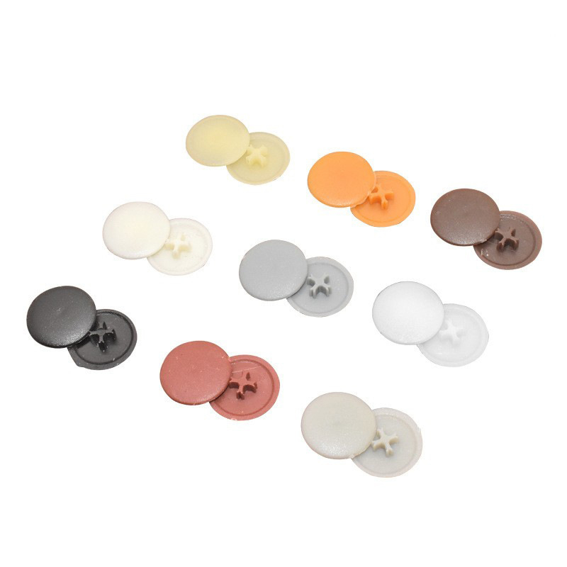 Dekoratyvinis dangtelis baldų jungčiai, trijų į vieną, ekscentrinis dangtelis, plastikas, 3D spausdinimas, modelis cz-001