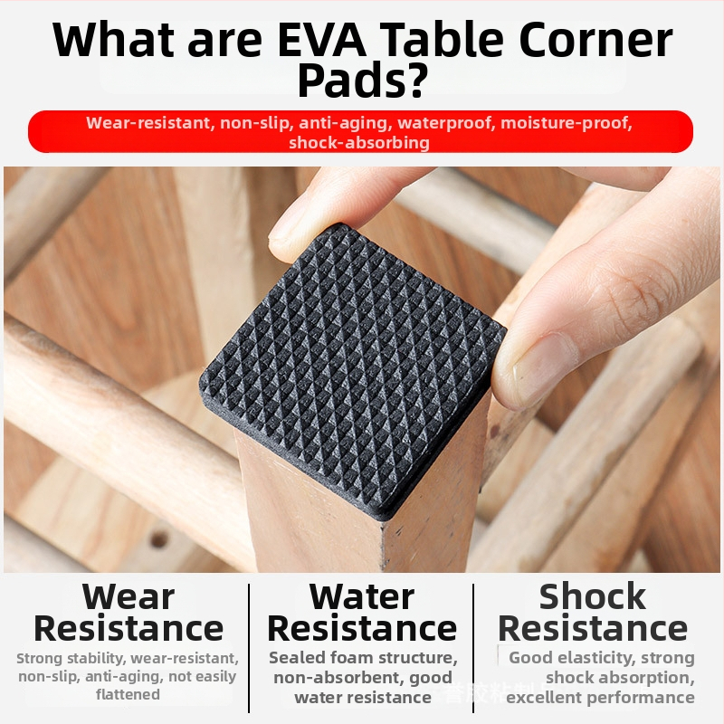 EVA putu pašlīmējošie anti-slīd paliktņi galdam un krēsliem, triecienu absorbcija un nodilumizturība