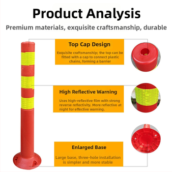 Hoiatustulp, PU elastne, isolatsioonipost, piirdelemendi lisavarustus, bränd Aolun
