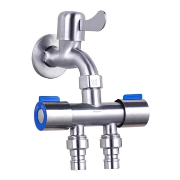 304 неръждаема стомана двуконтролен ъглов клапан, 1 вход/2 изхода, 3-ходов разпределител с превключвател, стенен монтаж