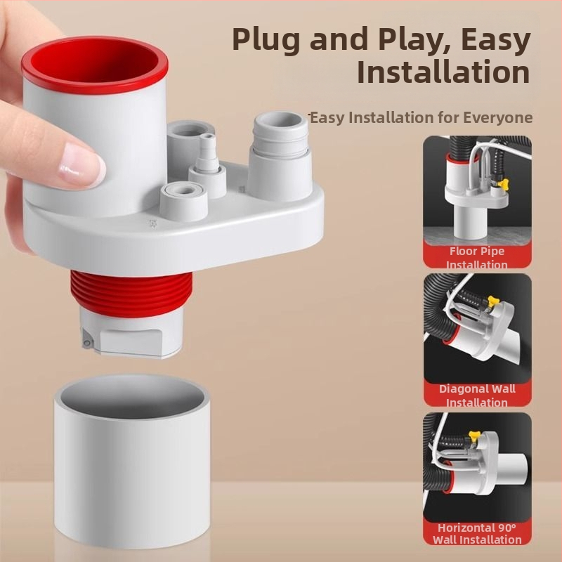 Кухненски дренажен тройник към петнасочен разпределител, P-образна коляна, модел ST17, марка Home rhyme, модерен минимализъм