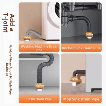 Köögikanalisatsiooni tihendussulgur kolmekäeline disain lõhnade vastu, ABS materjal, mudel 001, kaasaegne minimalistlik stiil.