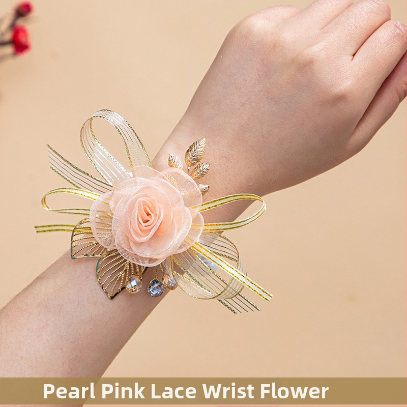 Vestuvinis corsage iš juostelės, Kiss prekė, vestuvėms, kinų stilius.