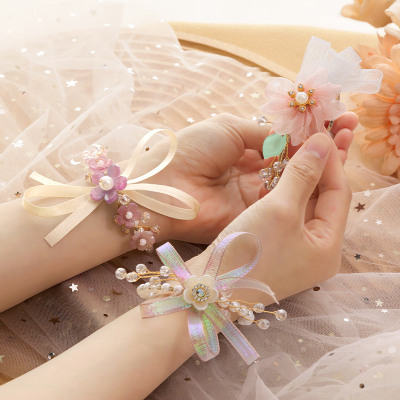 Družikų riešo gėlė vestuvėms – kinietiško stiliaus plastikas, Romantic Happy Events