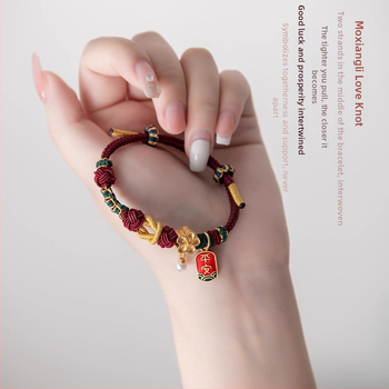 DIY pintinė apyrankė iš virvelės, kinų mados stilius, 2025 m. pavasaris, universalus