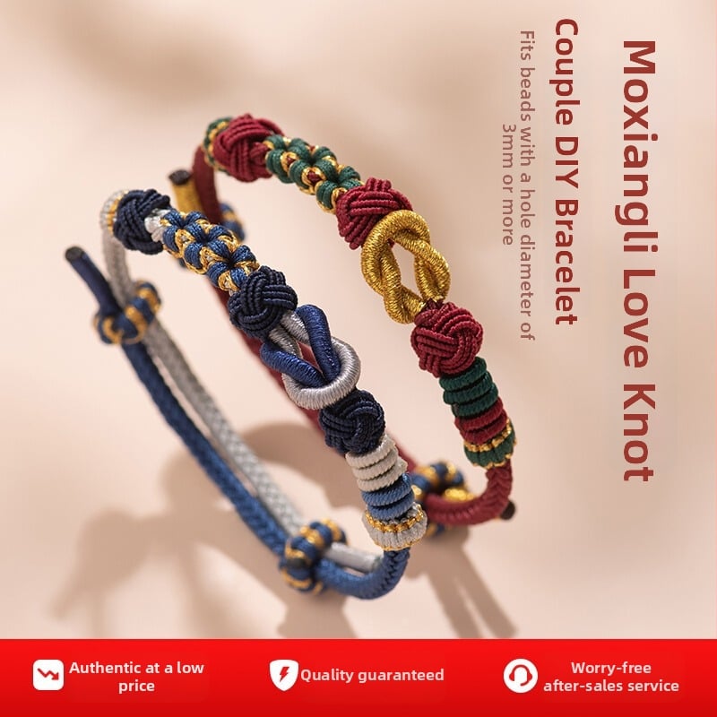 DIY pintinė apyrankė iš virvelės, kinų mados stilius, 2025 m. pavasaris, universalus