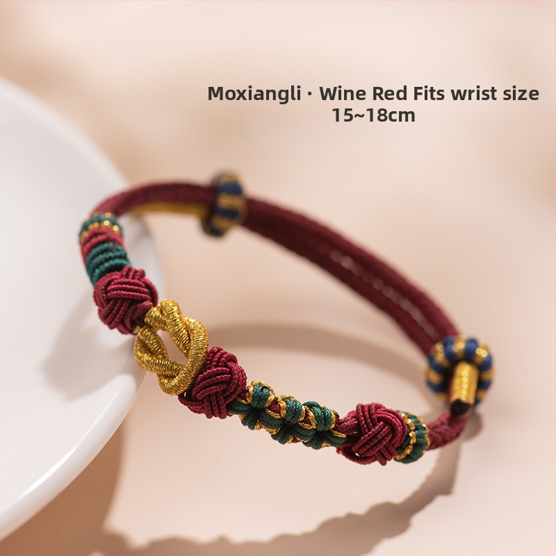 DIY pintinė apyrankė iš virvelės, kinų mados stilius, 2025 m. pavasaris, universalus