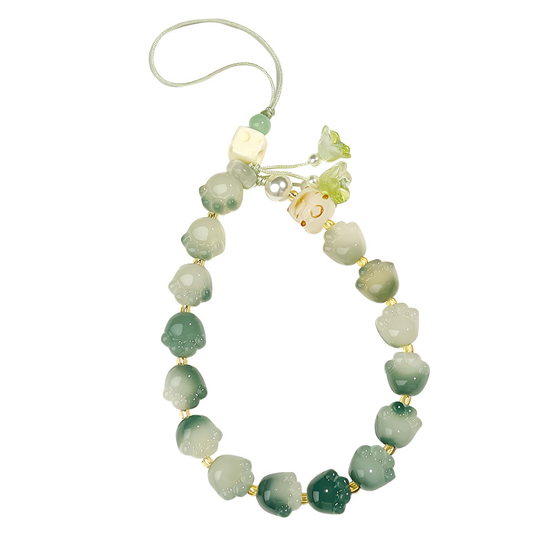 Гривна от Bodhi корен с мила животинска висулка под формата на ключ — полирана, марка Jinge, Есен 2025