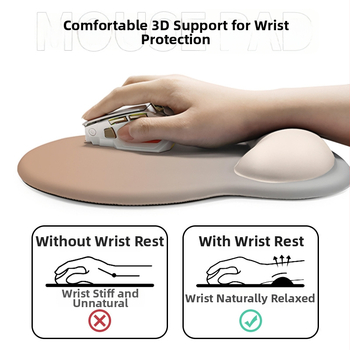 Vienpusė pelės kilimėlis su silikonine riešo atrama, anti-slip guminė pagrindė, vienpusiškas, karikatūrinis dizainas