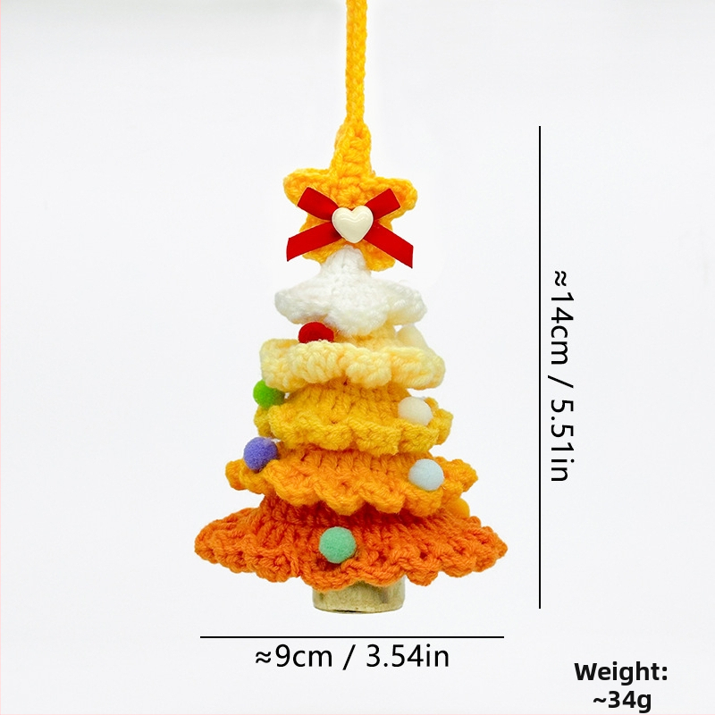 Kalėdinis rankų mezgimo vilnos automobilio papuošalas su varpeliais, pritaikomas; Medžiaga: vilna; Pakuotė: Opp bag; Prekės ženklas: Wooden knitting