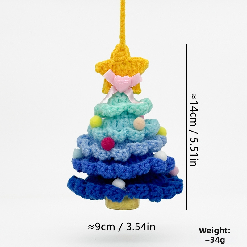 Kalėdinis rankų mezgimo vilnos automobilio papuošalas su varpeliais, pritaikomas; Medžiaga: vilna; Pakuotė: Opp bag; Prekės ženklas: Wooden knitting