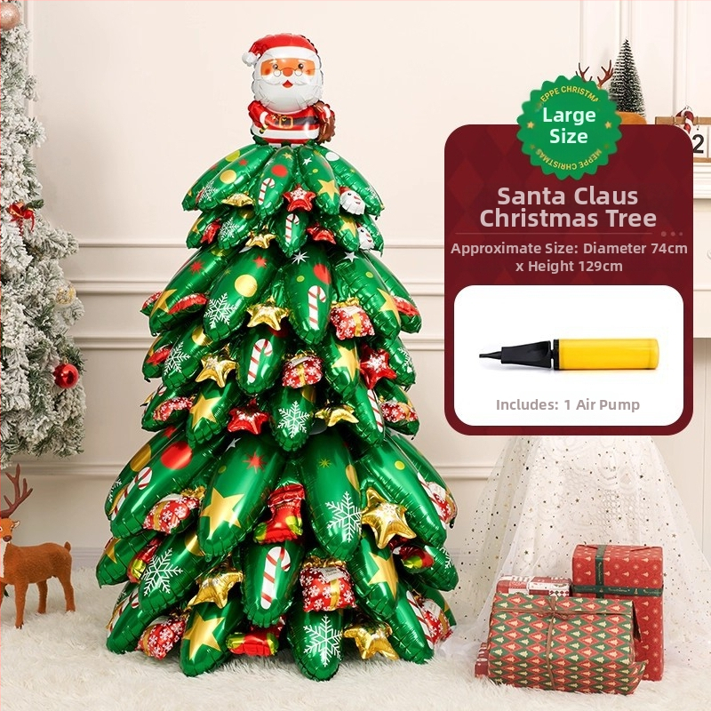 Inhaliuojama Kalėdų eglutės dekoracija vitrininėms ir parduotuvėms; medžiaga: aliuminio folija; prekės ženklas: Zhenhuan; paskirtis: dekoravimas