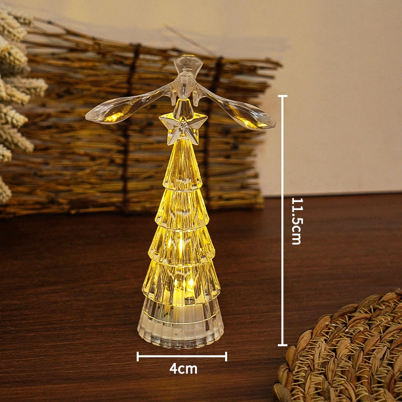 Pasăre de cristal pentru brad – veioza de noapte decorativă, din plastic; Brand: Three springs; Stil: Alt; Potrivit pentru Crăciun