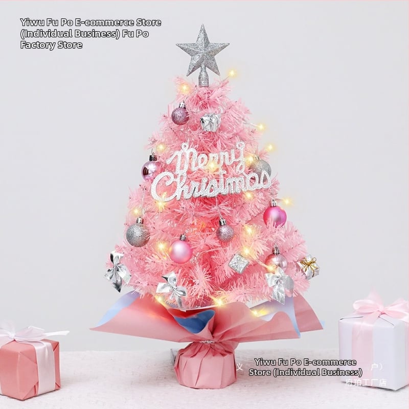 Mini Kalėdų eglutės rinkinys su šilkiniais žiedais, Prekės ženklas Fupo, Kalėdiniai papuošalai