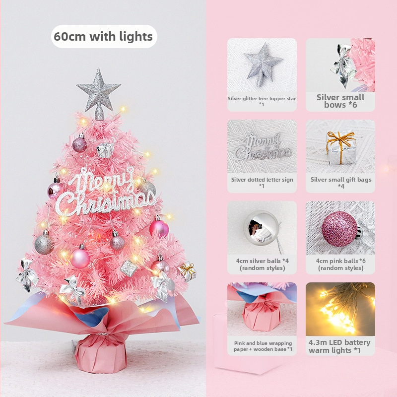 Mini Kalėdų eglutės rinkinys su šilkiniais žiedais, Prekės ženklas Fupo, Kalėdiniai papuošalai