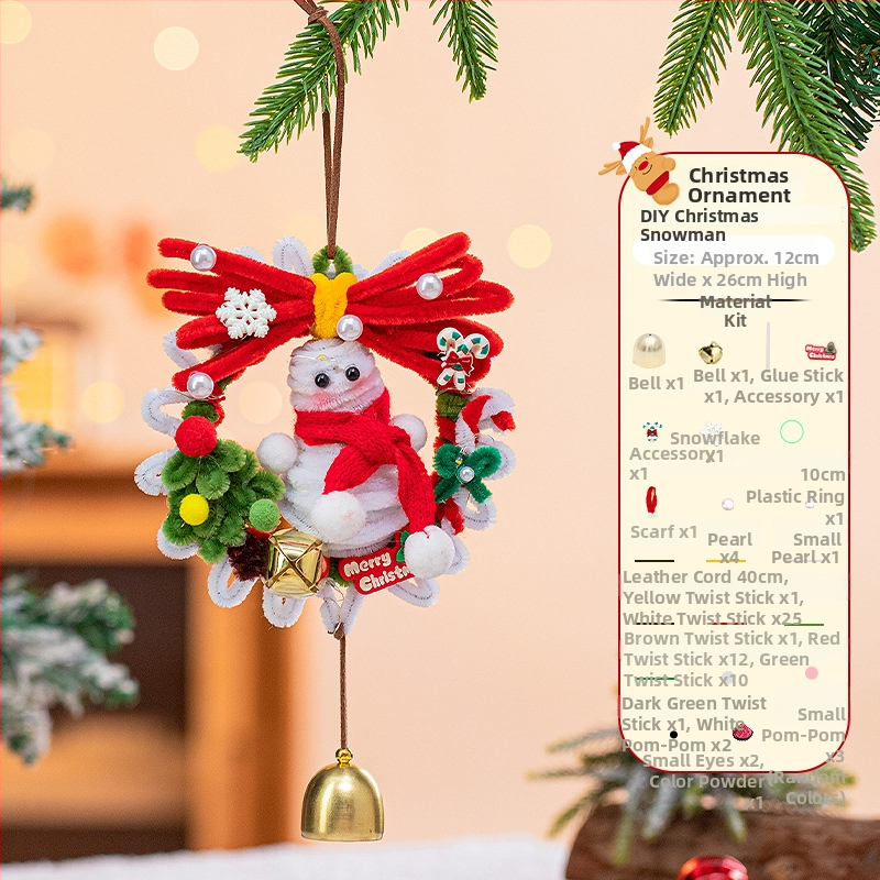 DIY paket za božićnu dekoraciju: privjesak sa zavojnim štapićem za djecu – materijali za rukotvorine (Materijal: zavojni štapić; Stil: Božić; Blagdani: Božić; Brend: Festival music)