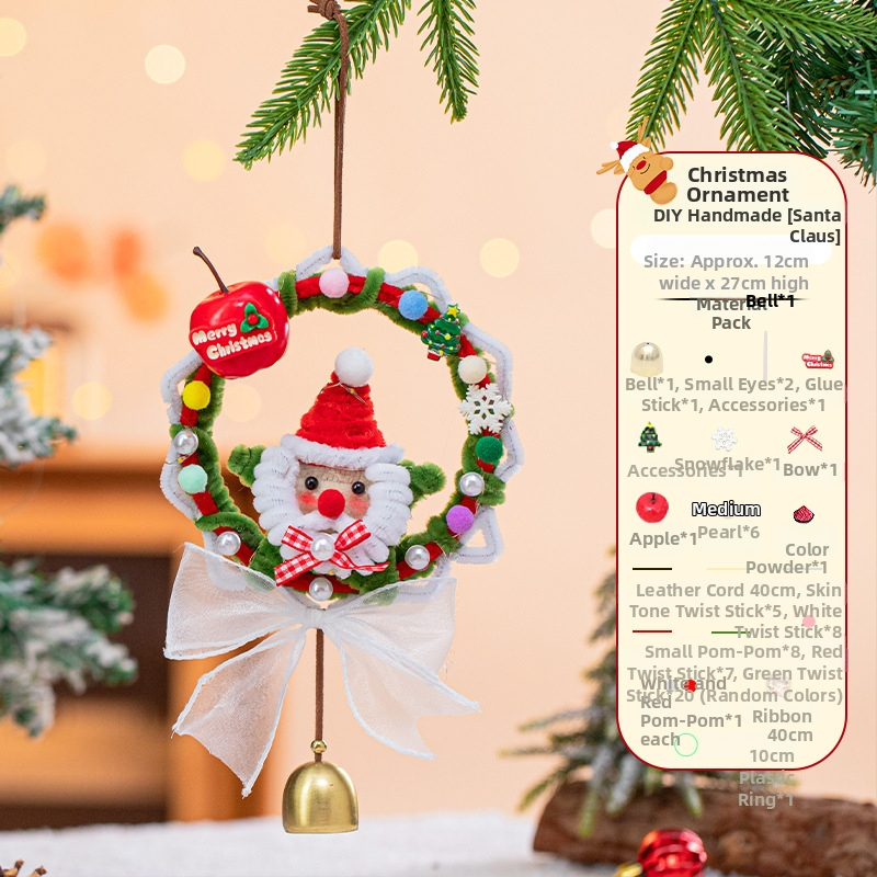 DIY paket za božićnu dekoraciju: privjesak sa zavojnim štapićem za djecu – materijali za rukotvorine (Materijal: zavojni štapić; Stil: Božić; Blagdani: Božić; Brend: Festival music)