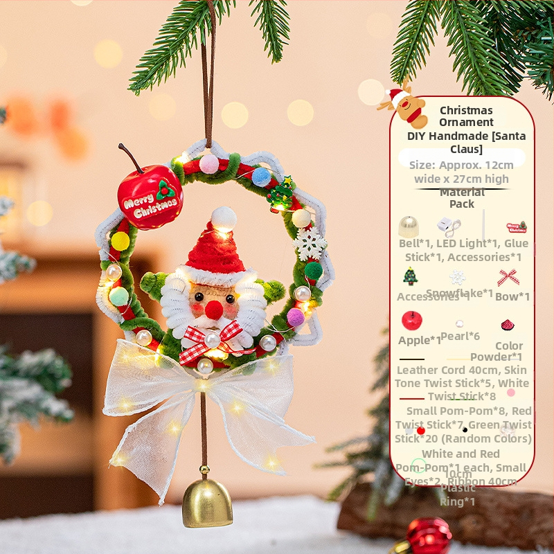 DIY paket za božićnu dekoraciju: privjesak sa zavojnim štapićem za djecu – materijali za rukotvorine (Materijal: zavojni štapić; Stil: Božić; Blagdani: Božić; Brend: Festival music)