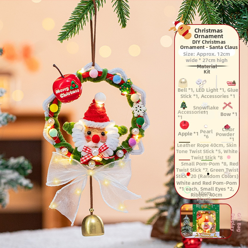 DIY paket za božićnu dekoraciju: privjesak sa zavojnim štapićem za djecu – materijali za rukotvorine (Materijal: zavojni štapić; Stil: Božić; Blagdani: Božić; Brend: Festival music)