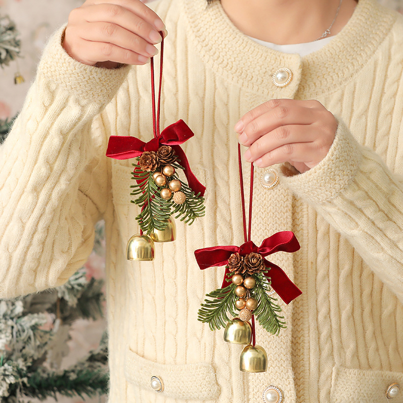 Jõulukaunistus riputatav käbis ja kellukesega — pastoral, kaasaegne lihtsus, kaasaegne kunst; Materjal: Muu; Bränd: Muu; Püha: Jõulud