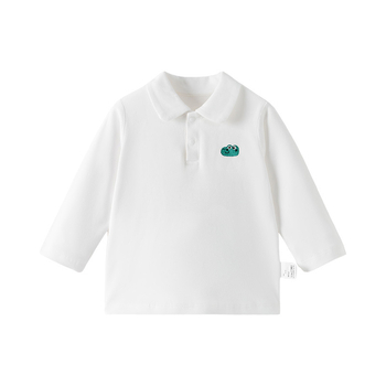 Polo majica za bebe s reverom – Unisex, dugi rukavi, 100% pamuk, za dob 1–3 godine, proljeće i jesen