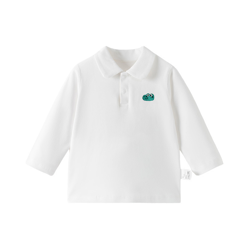 Polo majica za bebe s reverom – Unisex, dugi rukavi, 100% pamuk, za dob 1–3 godine, proljeće i jesen