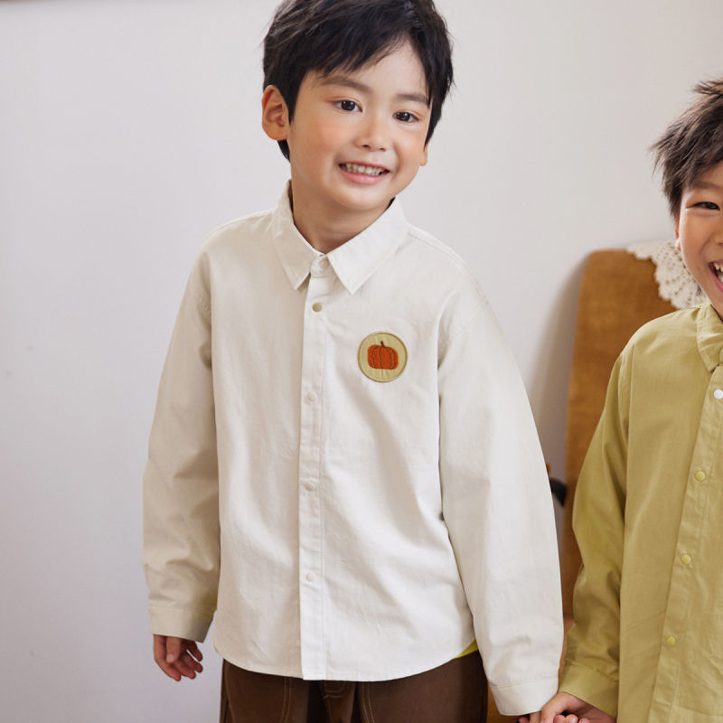 Dječja košulja s reverom, 100% pamuk, dugi rukav, unisex, proljeće i jesen