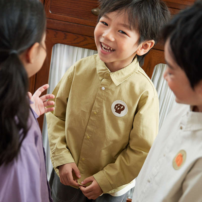 Dječja košulja s reverom, 100% pamuk, dugi rukav, unisex, proljeće i jesen