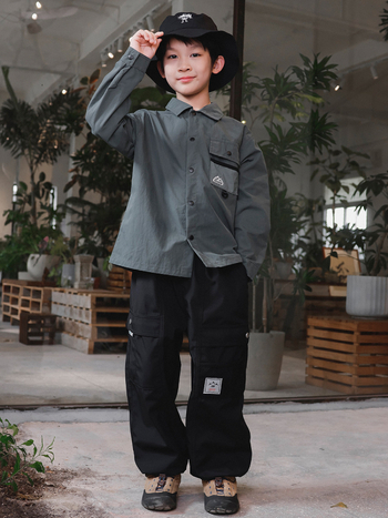 Dječja košulja s reverom, pamuk materijal, dugi rukavi, brzo-sušeći vanjski dio, jesen 2025