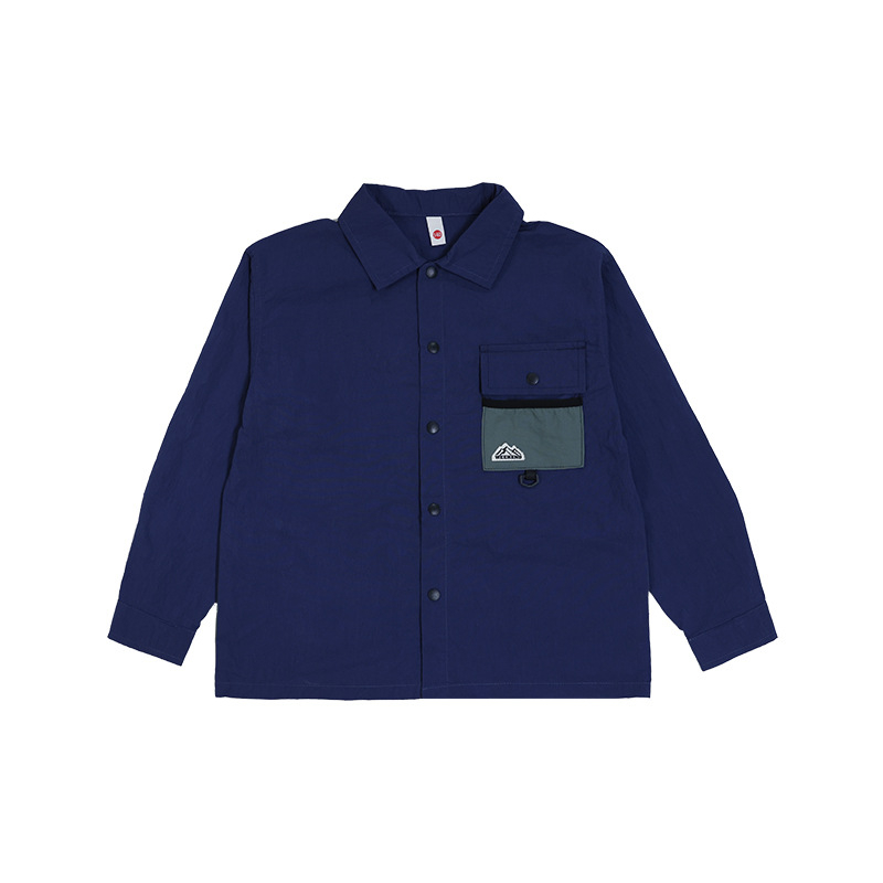 Dječja košulja s reverom, pamuk materijal, dugi rukavi, brzo-sušeći vanjski dio, jesen 2025