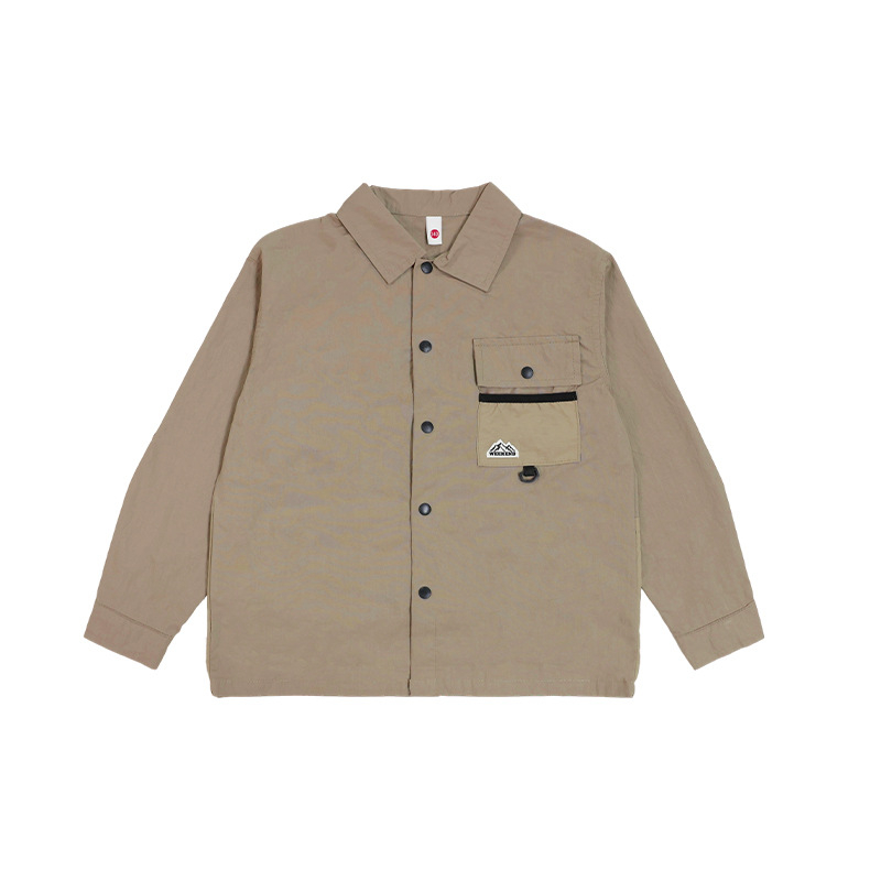 Dječja košulja s reverom, pamuk materijal, dugi rukavi, brzo-sušeći vanjski dio, jesen 2025