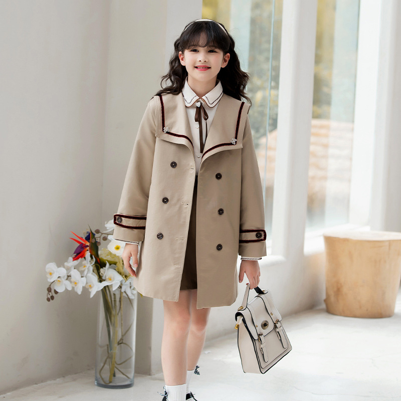 JK stil set za djevojčice: košulja s plisiranom suknjom; dugi rukavi; reverni ovratnik; poliester smjesa 60%; mekan na dodir