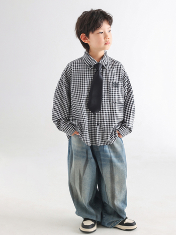 Dječja košulja s dugim rukavima, korejskog stila, 100% pamuk, meka obrada, za djecu od 3 do 8 godina