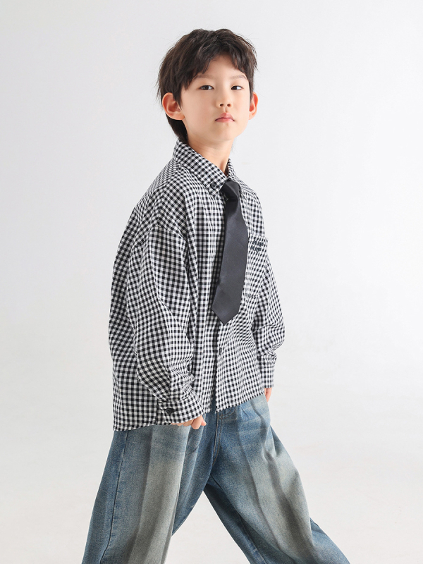 Dječja košulja s dugim rukavima, korejskog stila, 100% pamuk, meka obrada, za djecu od 3 do 8 godina