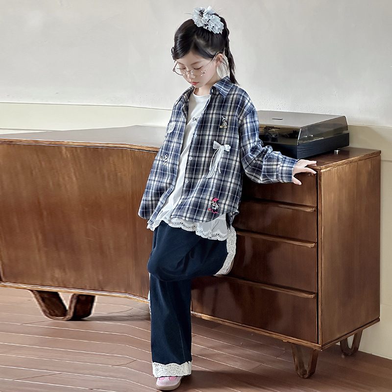 Dječja košulja-jaknica u korejskom stilu, 100% pamuk, dugi rukavi, jednobojna, za proljeće i jesen