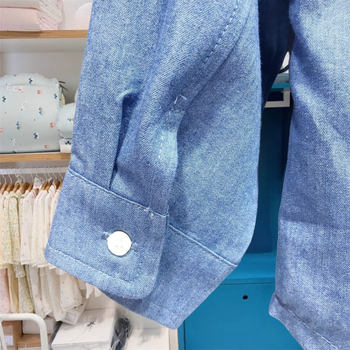 Dječja košulja od denima za dječake, korejski stil, dugi rukavi, ovratnik rever, uzrast 3–8 godina