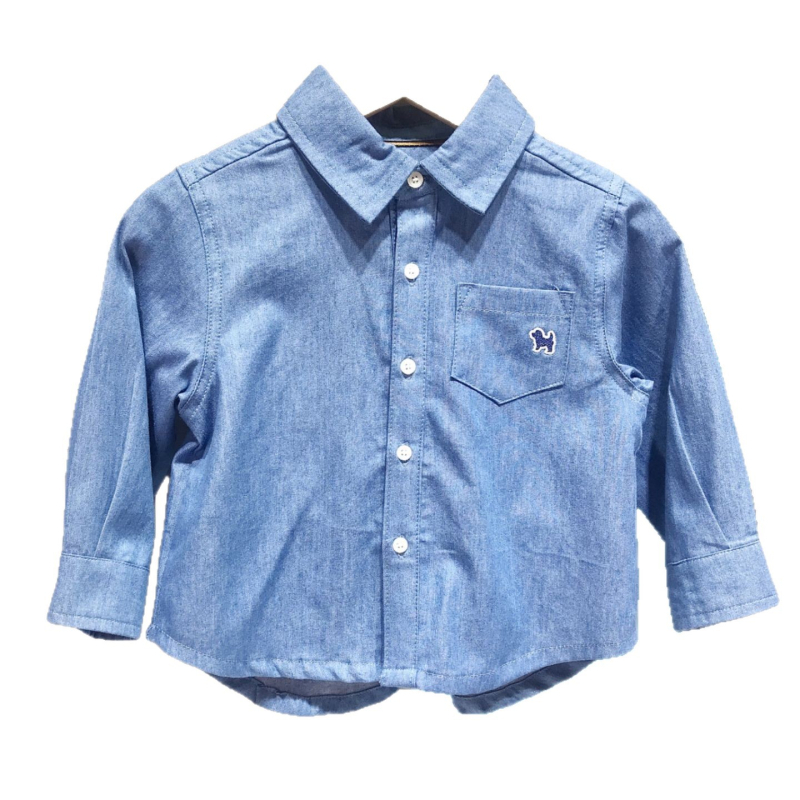 Dječja košulja od denima za dječake, korejski stil, dugi rukavi, ovratnik rever, uzrast 3–8 godina