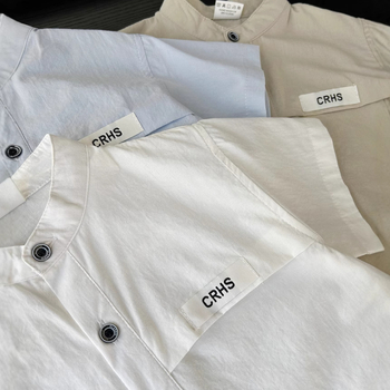 Dječja košulja, korejskog stila, pamuk, okrugli ovratnik, kratkih rukava