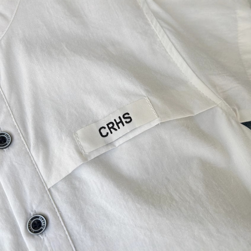 Dječja košulja, korejskog stila, pamuk, okrugli ovratnik, kratkih rukava