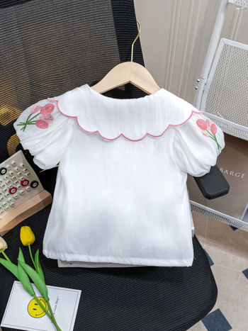 Dječja košulja, korejski stil, 95% pamuka, za djecu od 3 do 8 godina, ljeto